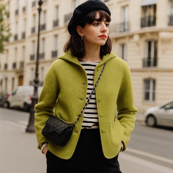 Eileen Fisher Lambswool Cotton Cardigan Sweater Knit Light Coat Jacket Oversized - Picture 10 of 10